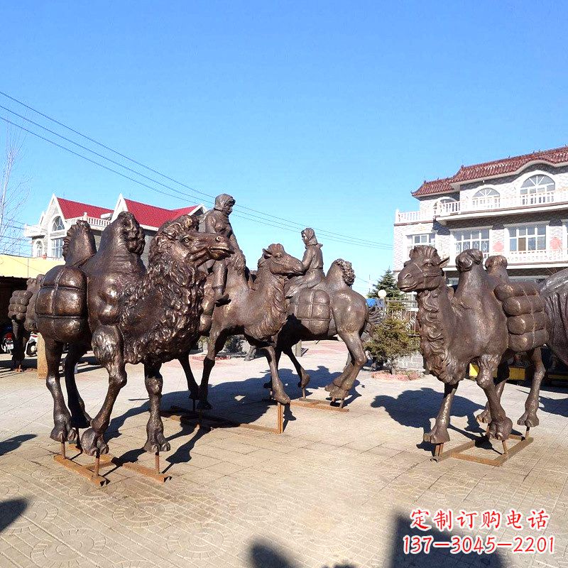 安阳茶马古道骆驼队情景雕塑