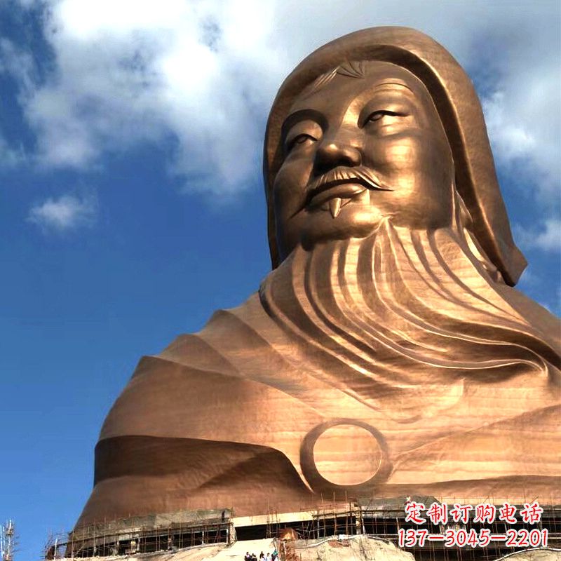 安阳成吉思汗大雕塑-大型成吉思汗头像景区景点历史名人雕塑