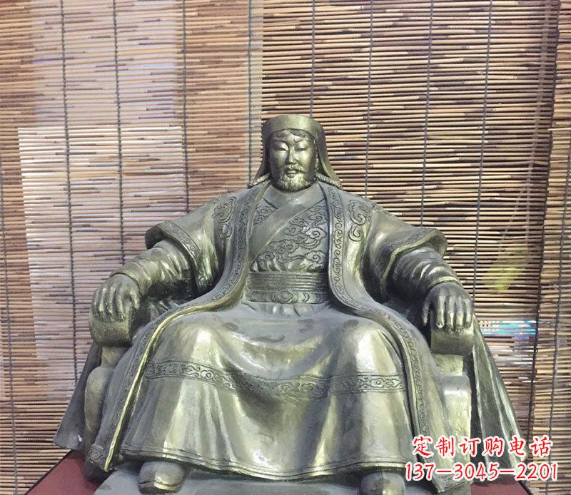 安阳成吉思汗古代名人铜雕