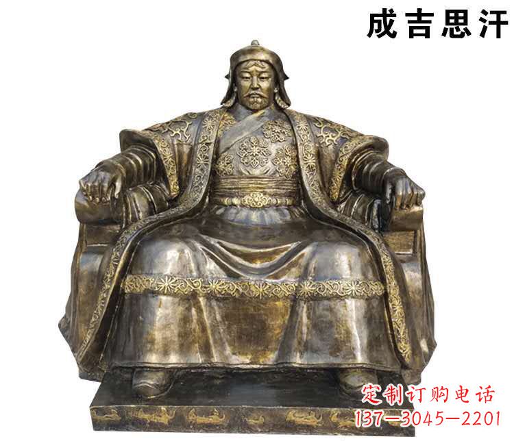安阳成吉思汗英雄的雕像