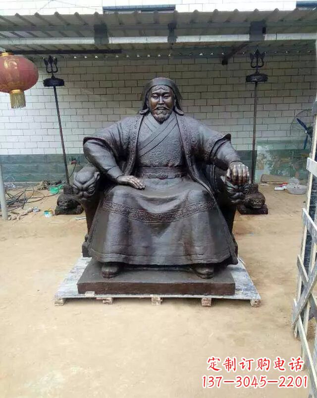 安阳成吉思汗铜雕