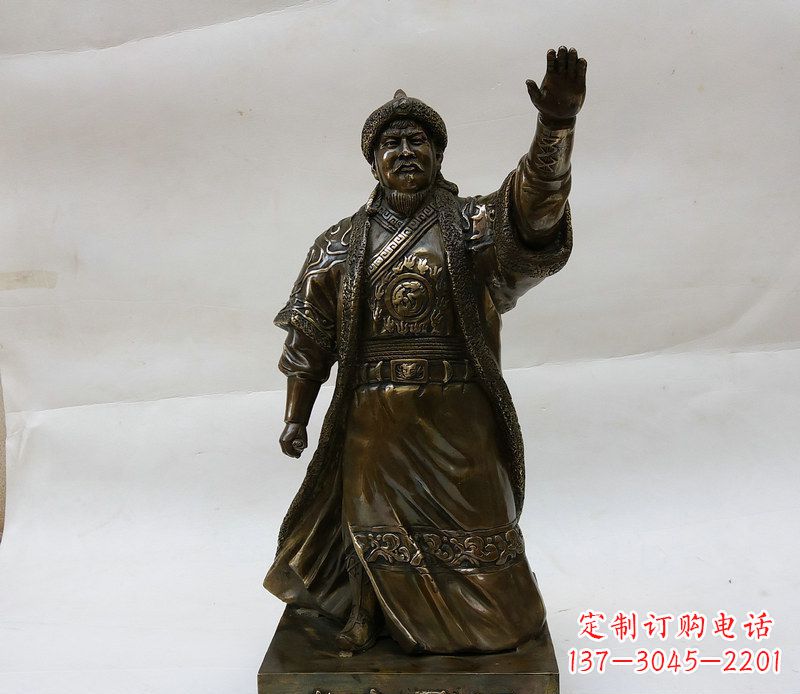 安阳成吉思汗人物铜雕112