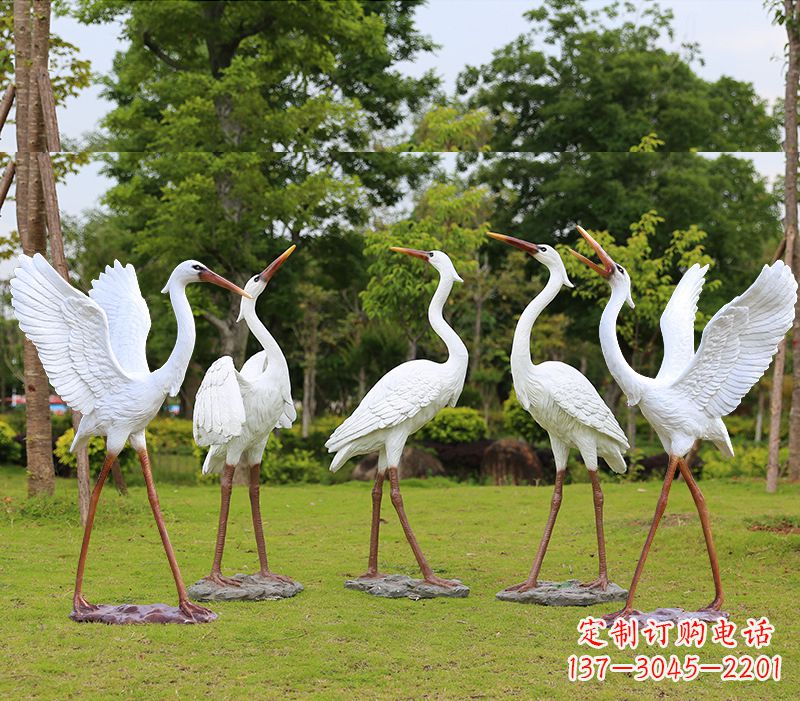 安阳成品玻璃钢仙鹤雕塑