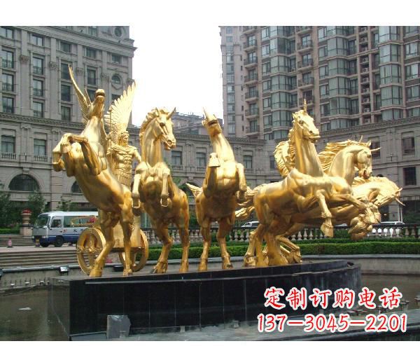 安阳城市阿波罗战车铜雕马