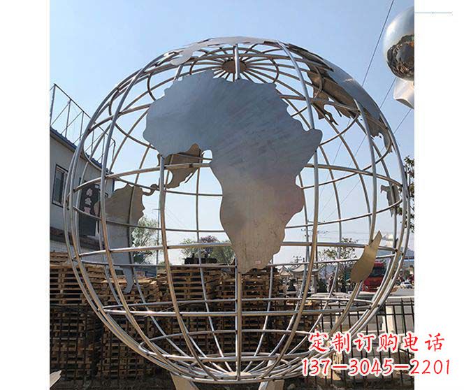 安阳城市不锈钢地球仪造型雕塑