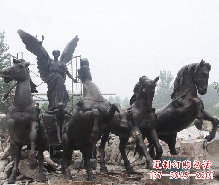 安阳城市广场战马铜雕摆件 (3)