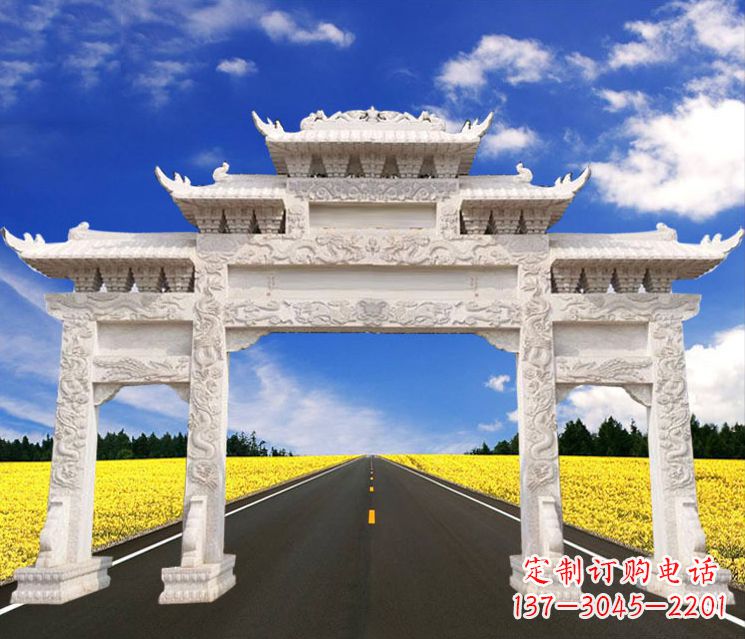 安阳城市建筑牌楼石雕