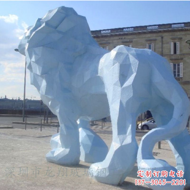 安阳城市街道创意动物狮子景观雕塑摆件