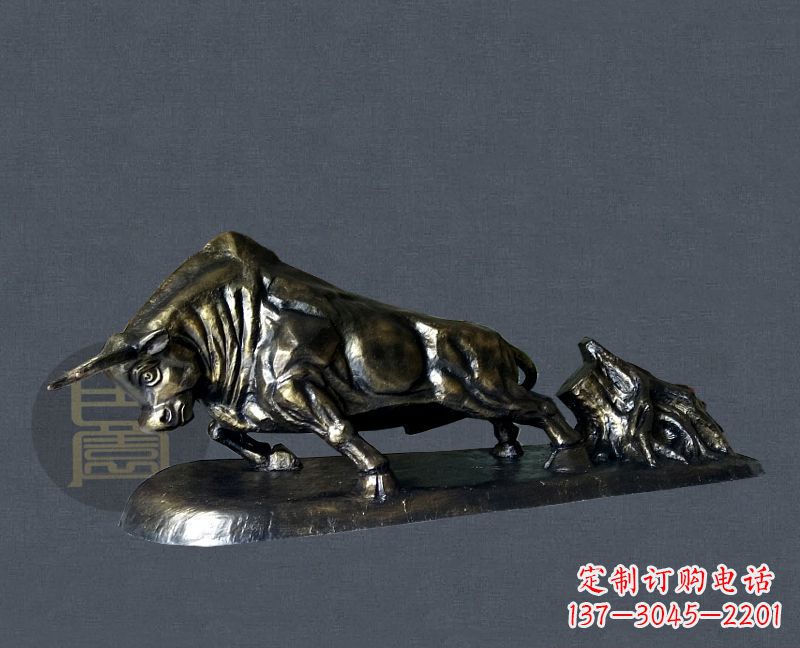 安阳城市景观拓荒牛铜雕
