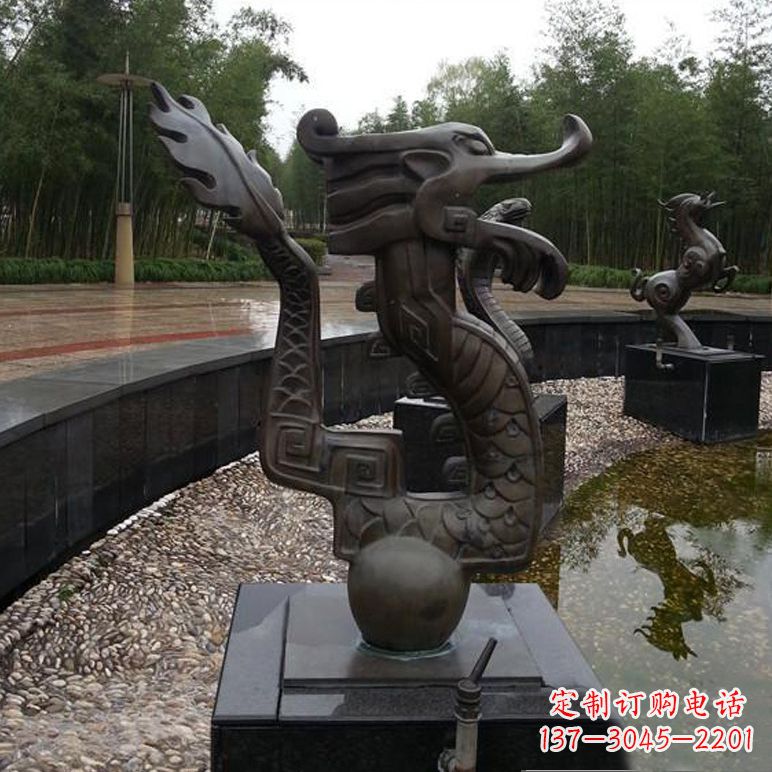 安阳城市喷泉雕塑 铜雕12生肖喷水喷泉