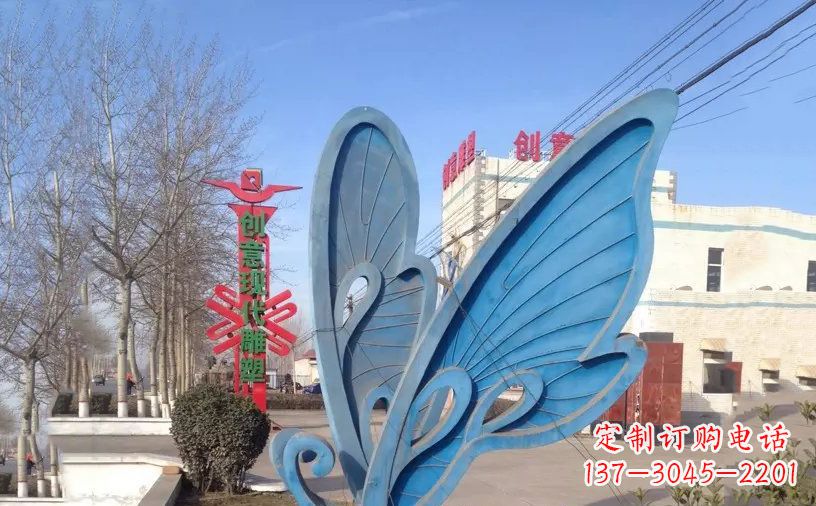 安阳抽象不锈钢蝴蝶雕塑