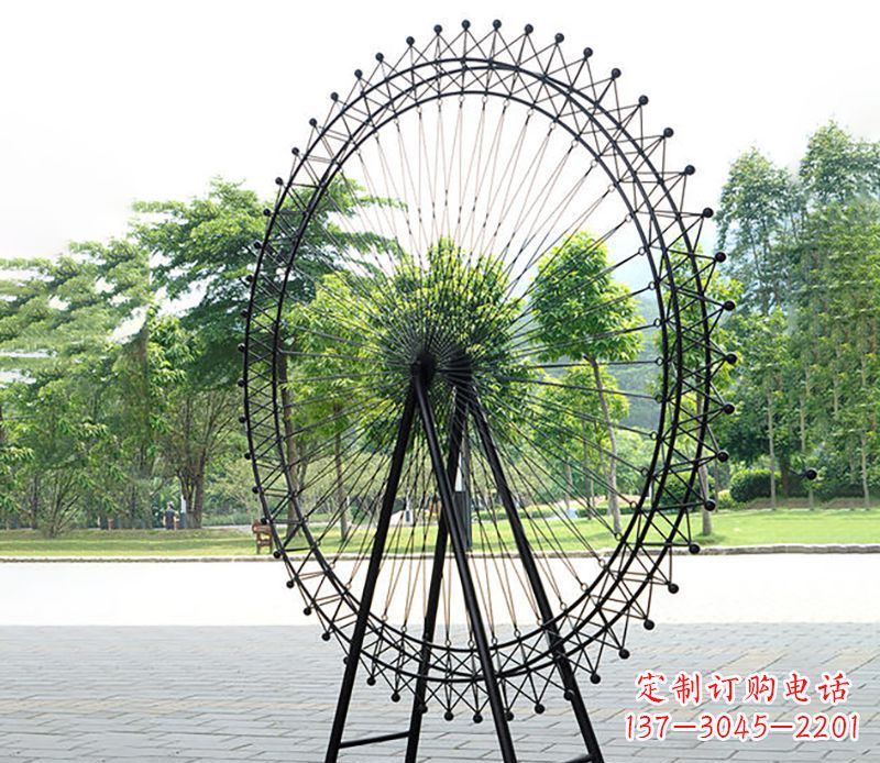 安阳抽象不锈钢摩天轮雕塑