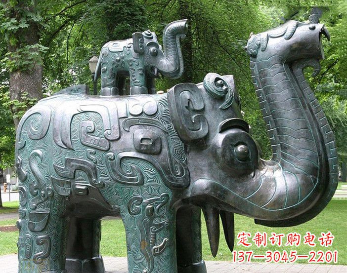 安阳抽象大象铜雕