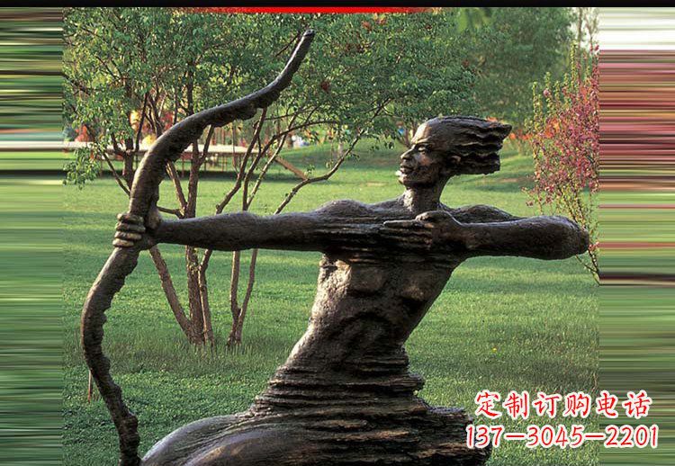 安阳抽象后羿射日铜雕