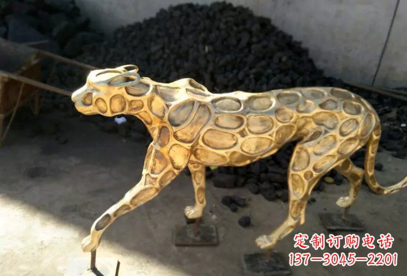 安阳抽象金钱豹铜雕