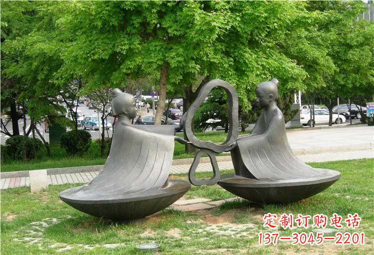 安阳抽象孔融让梨铜雕