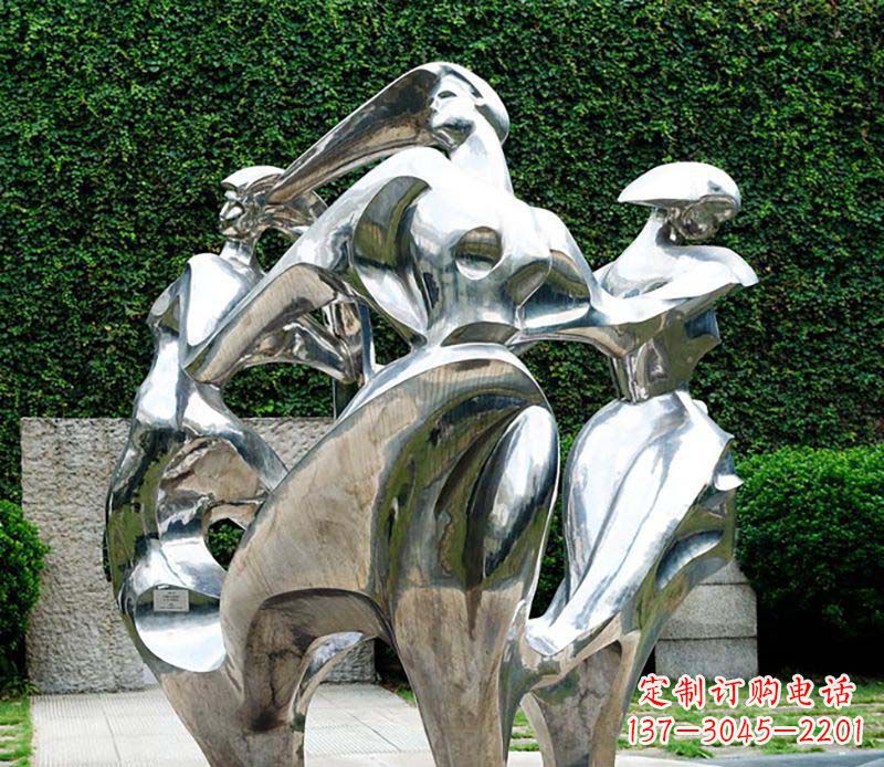 安阳抽象女人不锈钢景观雕塑