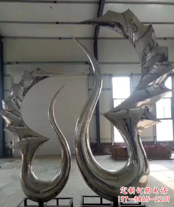 安阳抽象天鹅不锈钢雕塑
