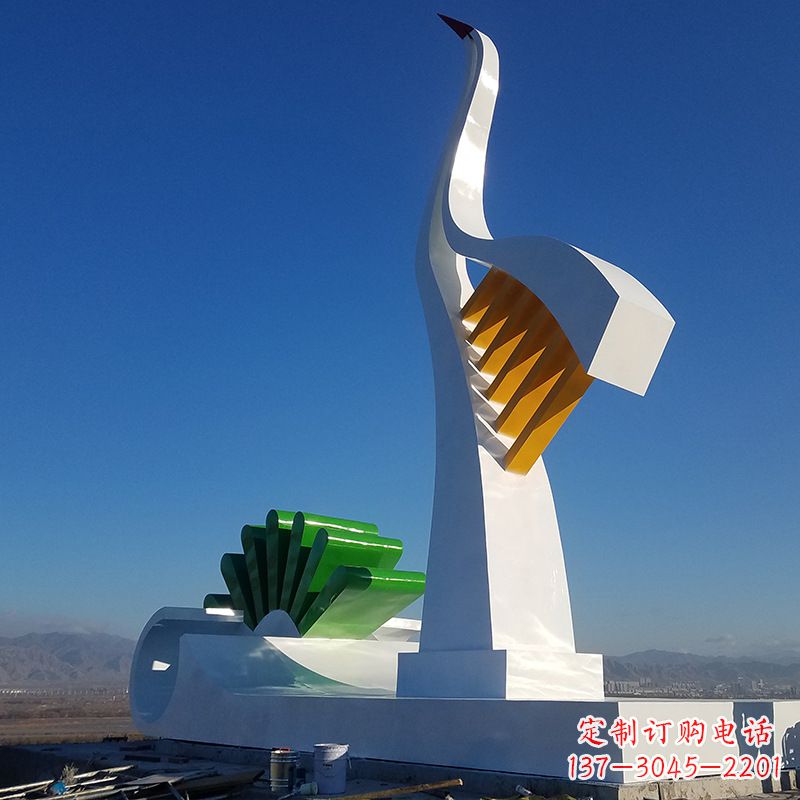 安阳抽象仙鹤雕塑