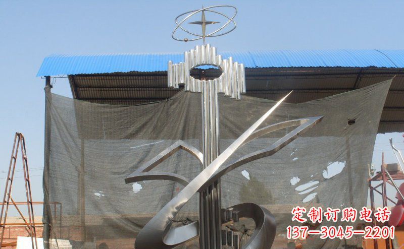安阳抽象钥匙校园不锈钢雕塑