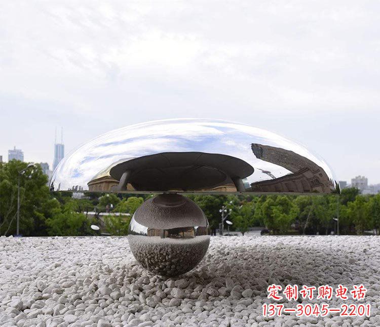 安阳创意蘑菇不锈钢雕塑