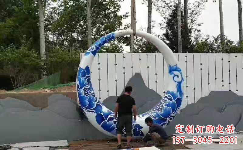 安阳创意月亮雕塑广场雕塑户外摆件