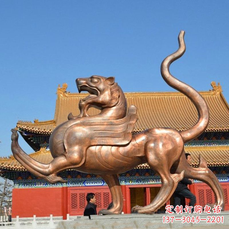 安阳纯铜白虎雕塑-景区园林神兽中国传统文化动物雕塑
