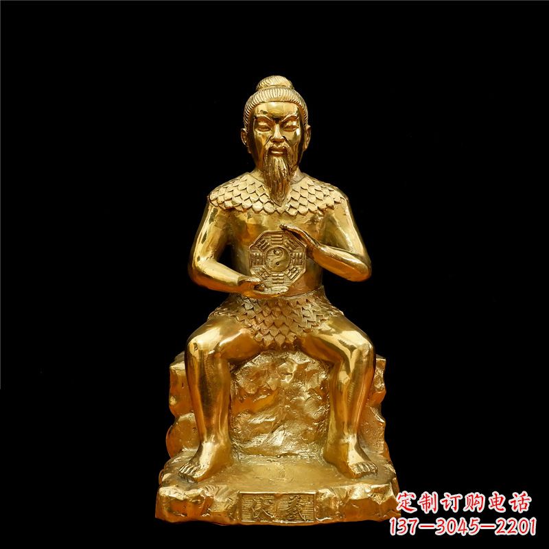 安阳纯铜伏羲大帝神像
