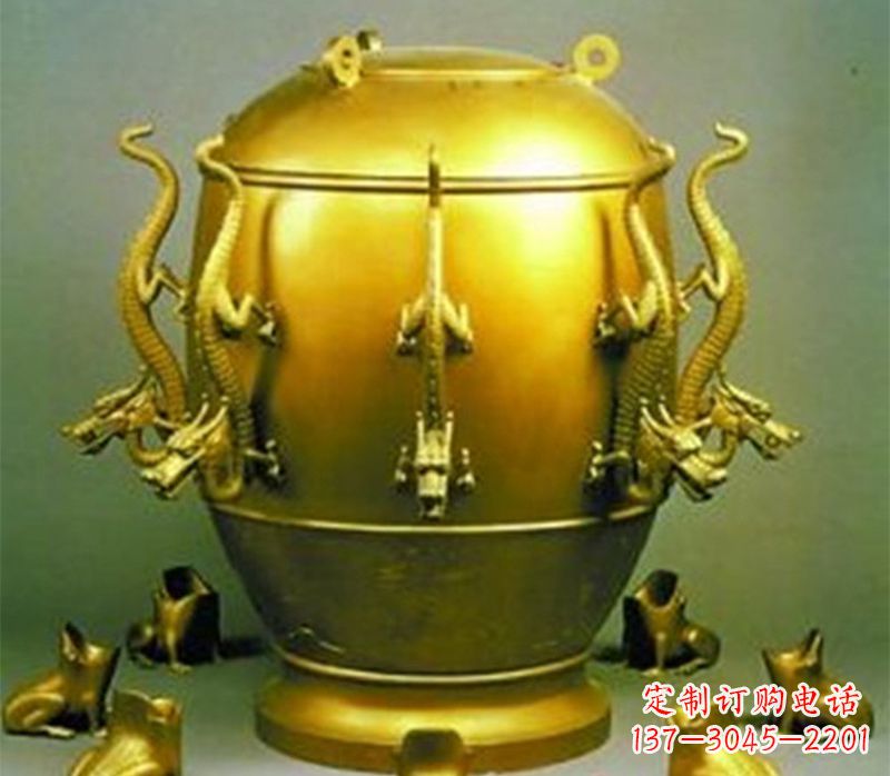 安阳纯铜古天文仪器地震仪地动仪铸铜雕塑
