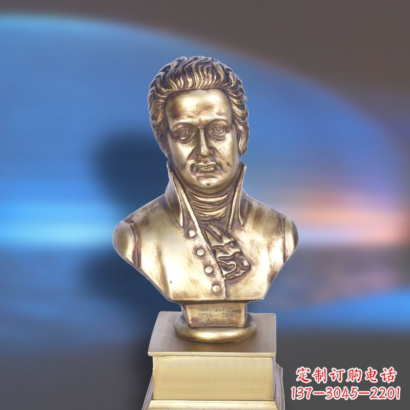 安阳纯铜莫扎特头像雕塑