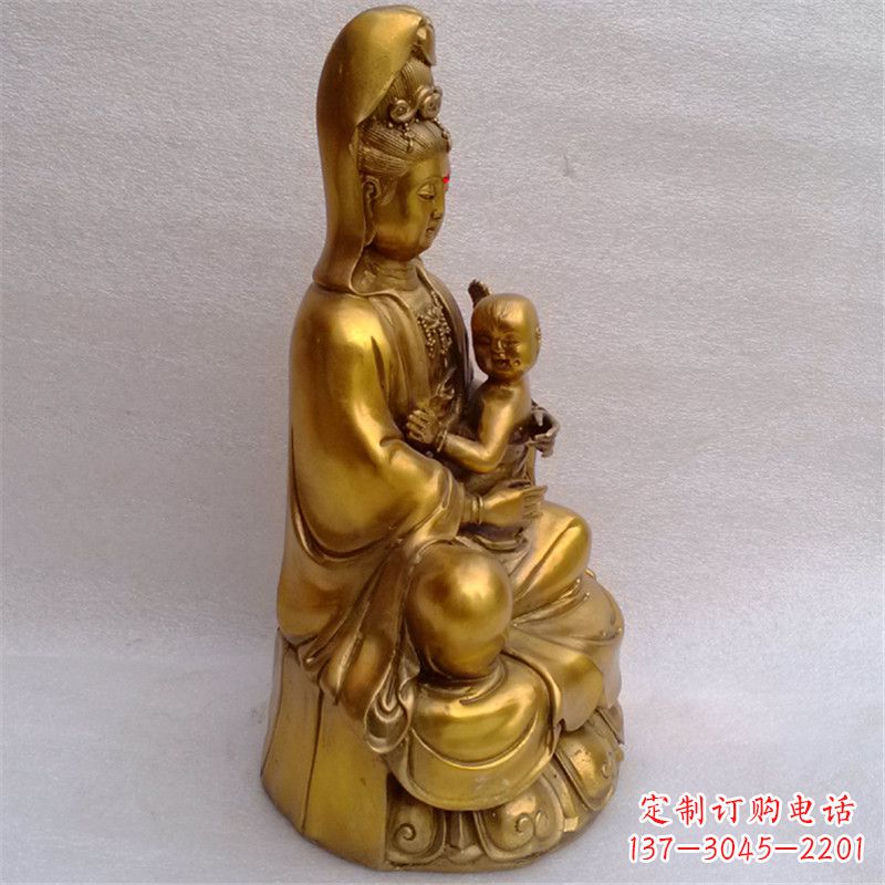 安阳纯铜送子观音雕塑