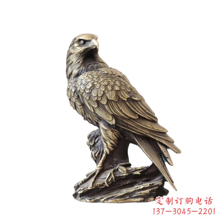 安阳纯铜招财老鹰雕塑