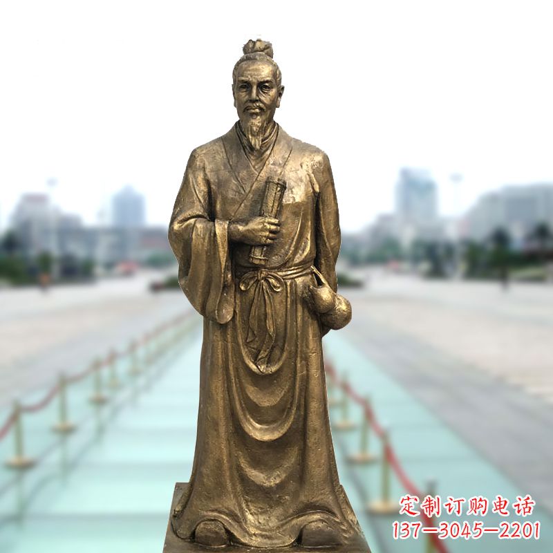 安阳纯铜张仲景铜雕塑