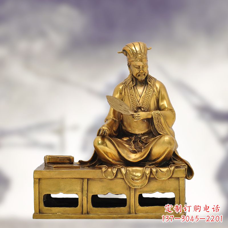 安阳纯铜诸葛亮雕塑