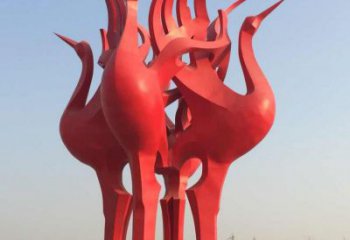 安阳仙鹤雕塑一座城市的标志