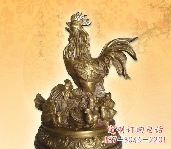 安阳打鸣的公鸡铜雕