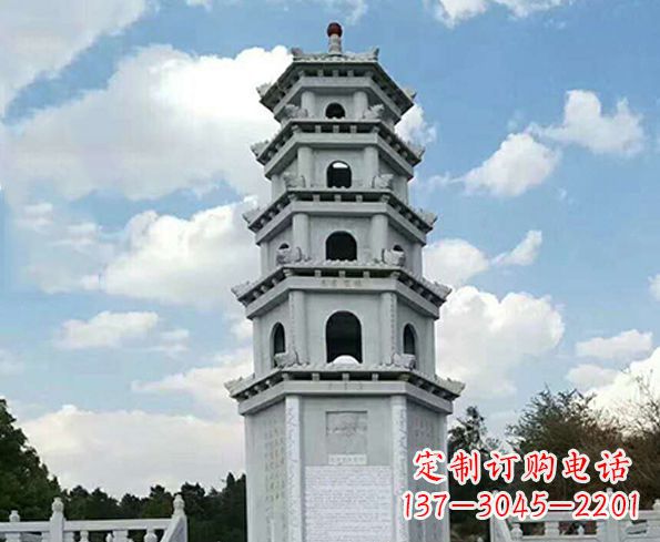 安阳大理石宝塔园林景观石雕 (3)