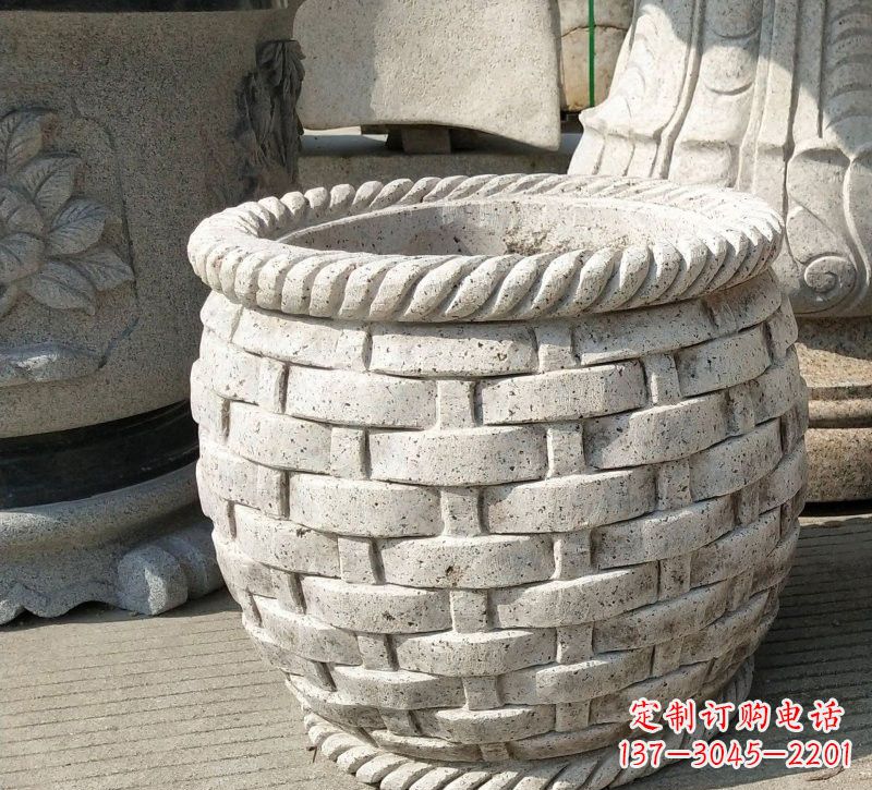 安阳大理石编织花纹水缸