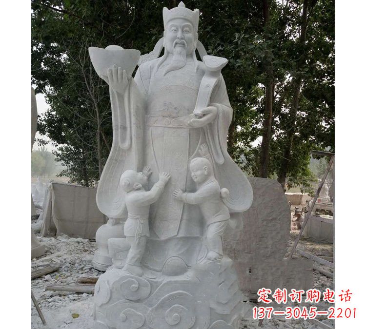 安阳大理石财神雕像