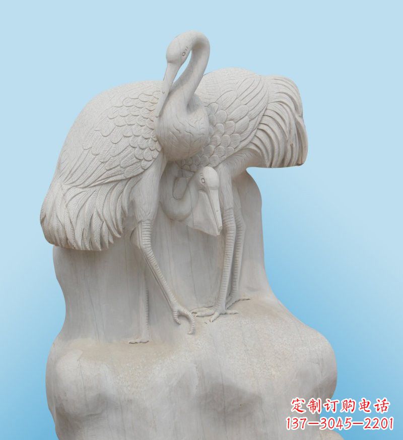安阳大理石丹顶鹤石雕