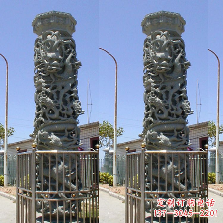 安阳大理石雕刻龙柱