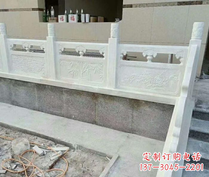 安阳大理石国旗台石雕栏板 (3)