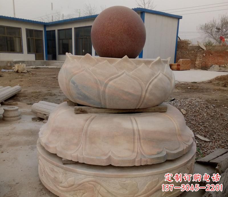 安阳大理石荷花风水球