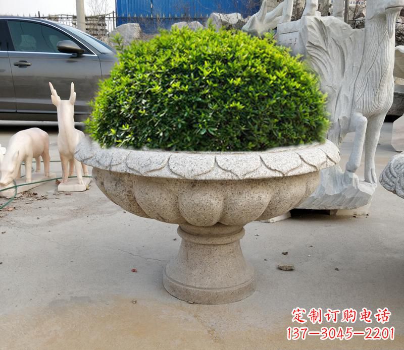 安阳大理石花盆雕塑 (2)