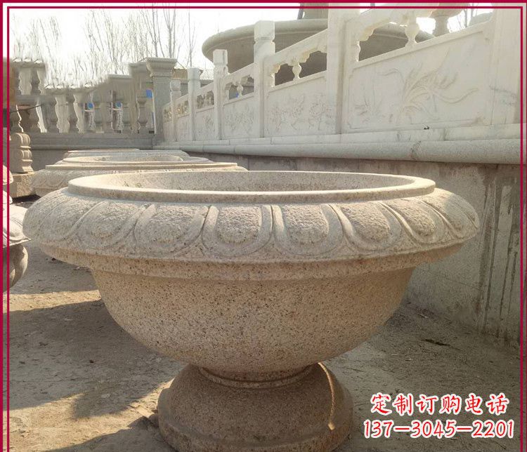 安阳大理石花盆公园石雕