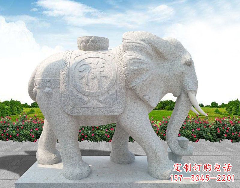 安阳大理石吉祥大象石雕