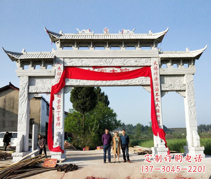 安阳精美大理石牌坊雕塑