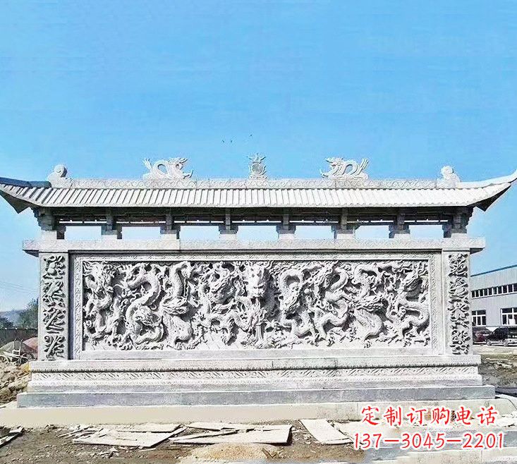 安阳大理石九龙壁雕塑