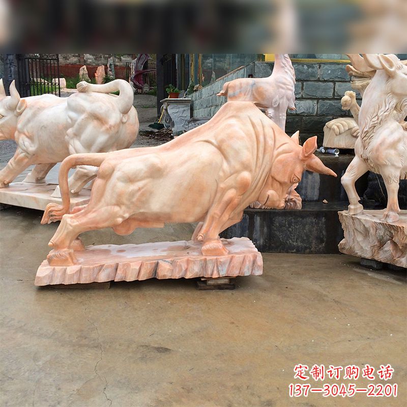 安阳大理石开拓牛动物石雕