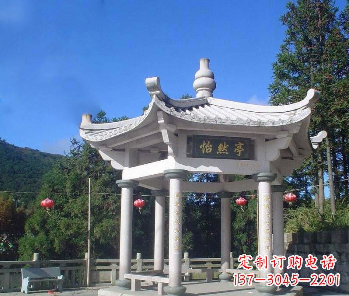 安阳大理石凉亭石雕 (2)